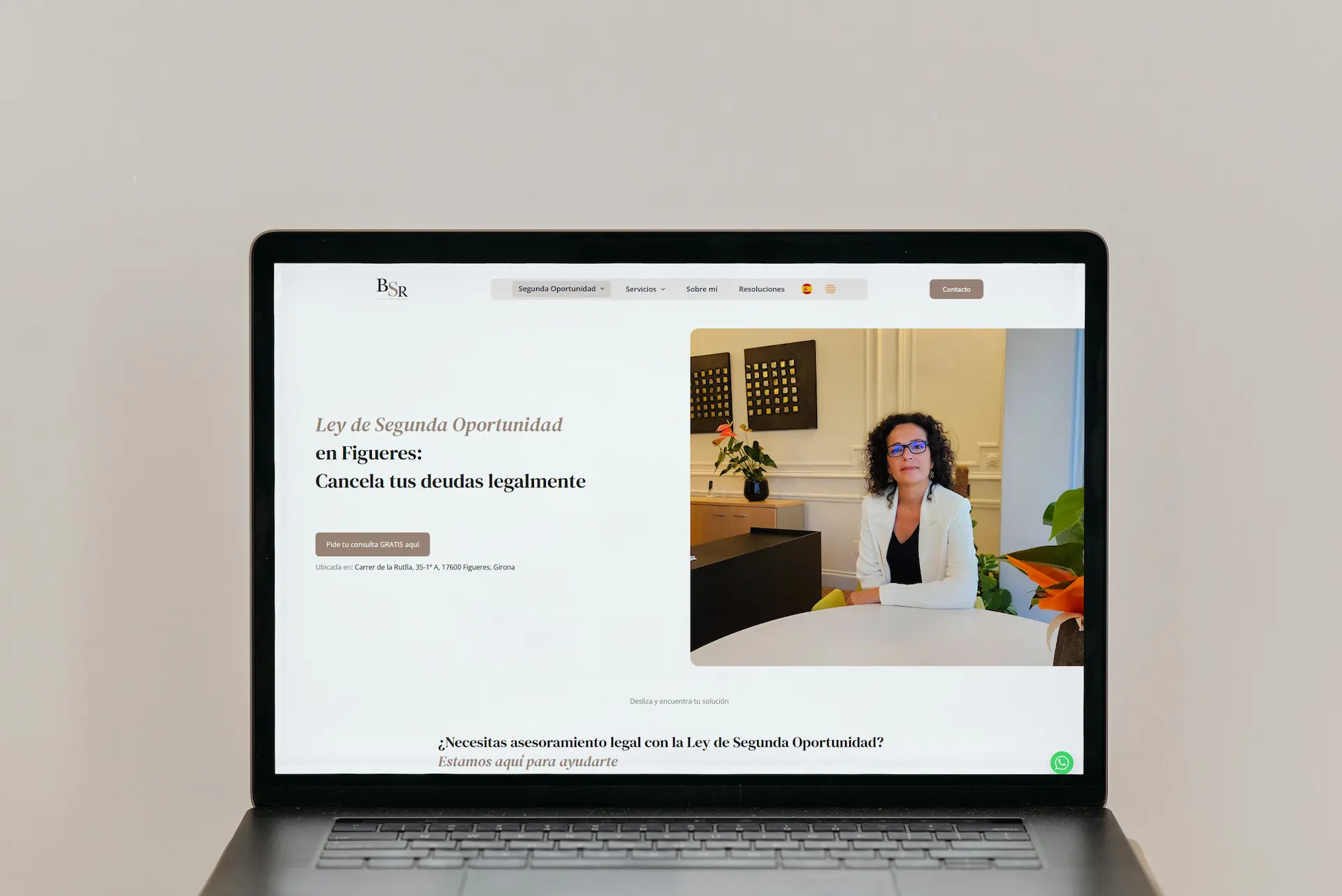 Mockup Home Bufete Susana Ramirez